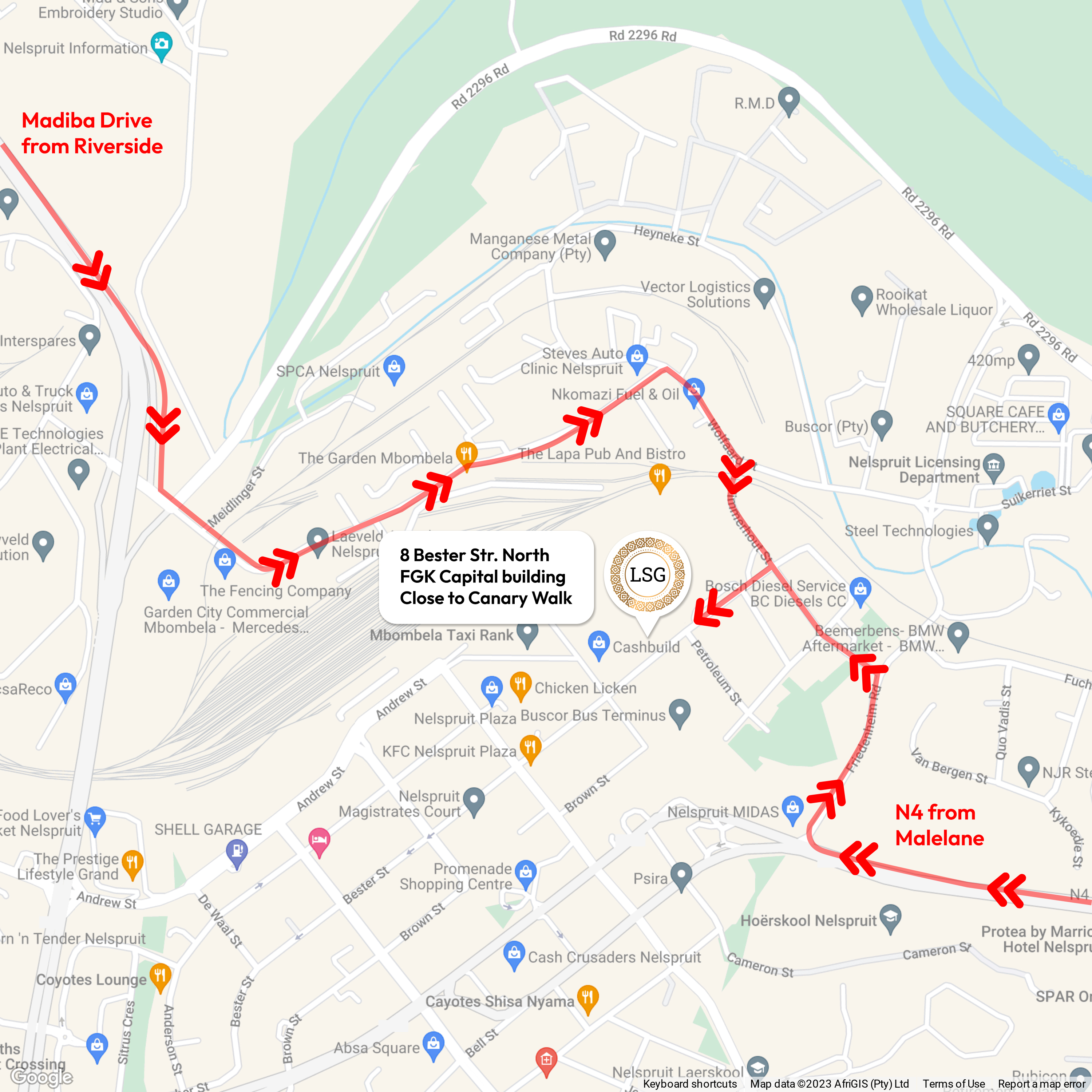 Map location of our company offices